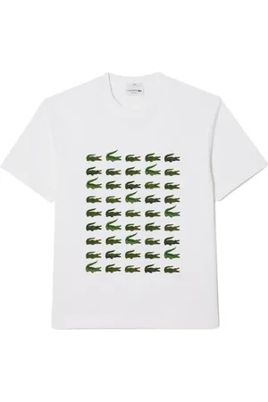 Lacoste Top, Herre, Hvid, S, Bomuld, Iconic Print Tee