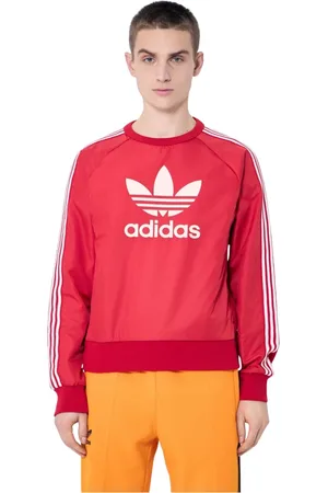 adidas Sweathshirts & Hoodies, Herre, Rød, L, Bomuld, Logo Motiv Crewneck Sweatshirt