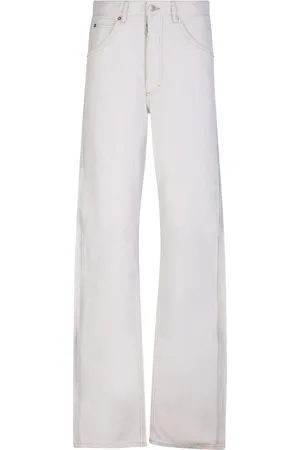 Maison Margiela Bukser, Herre, Hvid, W31, Bomuld, Wide Bukser