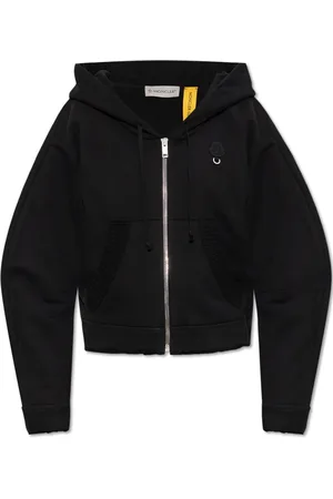 Moncler Sweathshirts & Hoodies, Dame, Sort, S, Bomuld, Hoodie fra Genius Kollektionen