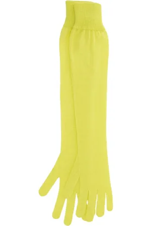 ERMANNO SCERVINO Tilbehør, Dame, Gul, S, Uld, Stilfulde handsker