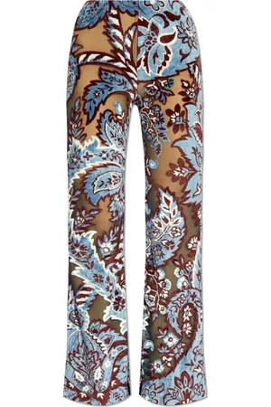 Etro Bukser, Dame, Flerfarvet, XS, Blomstrede bukser