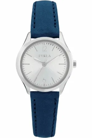 Furla Tilbehør, Dame, Grå, ONE SIZE, Læder, Rustfrit stål dameur sølv