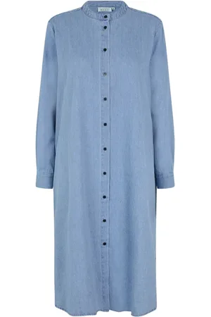 Masai Kjole, Dame, Blå, S, Denim, Denim Skjortekjole Lyseblå