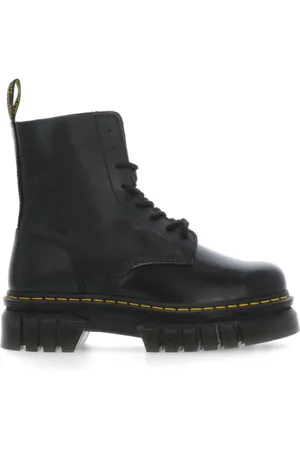 Dr. Martens Sko, Dame, Sort, 39 EU, Læder, Audrick Nappa Lux Platform Ankelstøvler