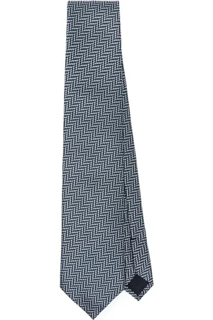 Tom Ford Tilbehør, Herre, Blå, ONE SIZE, Silke Tekstureret Design Slips