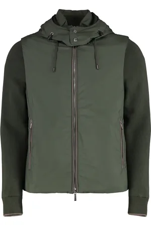 MOORER Jakke, Herre, Grøn, 3XL, Uld, Hættejakke med aftagelige ærmer