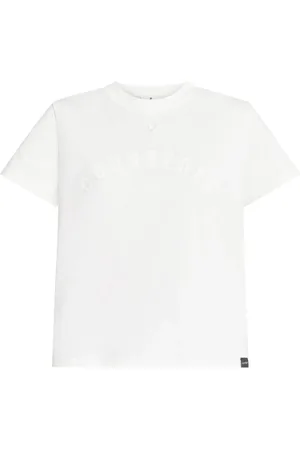Courrèges Top, Dame, Hvid, XS, Bomuld, Logo Print Bomulds T-shirt