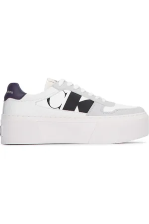 Calvin Klein Sko, Dame, Hvid, 40 EU, Uld, Stilfulde sneakers til hverdagsbrug