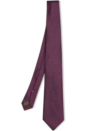 CANALI Tilbehør, Herre, Lilla, ONE SIZE, Geometrisk Cirkel Silke Slips