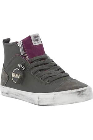 Colmar Sko, Dame, Grå, 36 EU, Uld, Grå sneakers med side lynlås