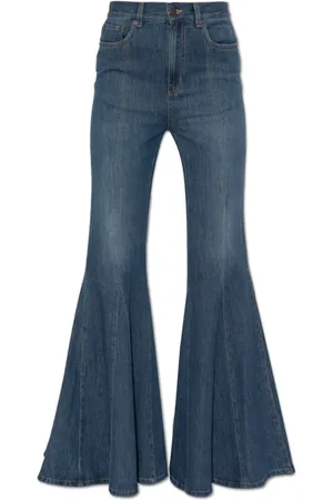 Chloé Jeans, Dame, Blå, W27, Bomuld, Flared Wide Jeans
