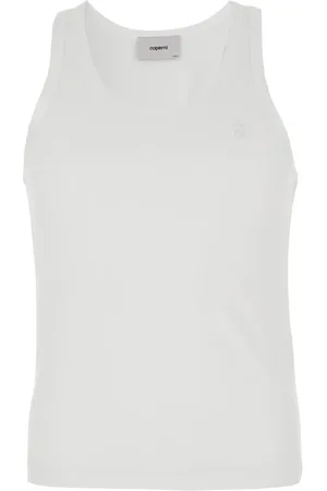 COPERNI Top, Herre, Hvid, M, Bomuld, Hvid Logo Tanktop Letvægt