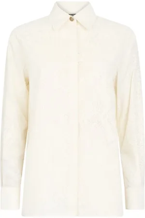 Roberto Cavalli Bluser & Skjorter, Dame, , S, Bomuld, Python Print Langærmet Skjorte