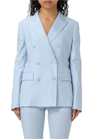 Dondup Jakke, Dame, Blå, XS, Uld, Double Breasted Blazer
