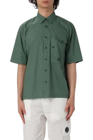 C.P. Company Skjorte, Herre, Grøn, M, Short Sleeve Shirt
