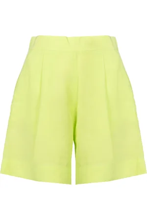 Liu Jo Shorts, Dame, Grøn, S, Uld, High-Waisted Loose Fit Shorts