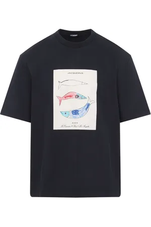 Jacquemus Top, Herre, Sort, S, Marineblå T-shirt