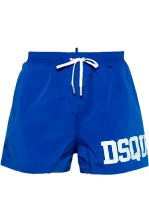 Dsquared2 Badetøj, Herre, Blå, L, Tyl, Blå Badeshorts - Midi Style