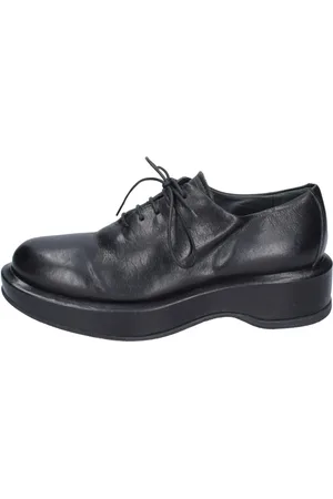 Moma Sko, Dame, Sort, 37 EU, Læder, Elegante læder snøresko