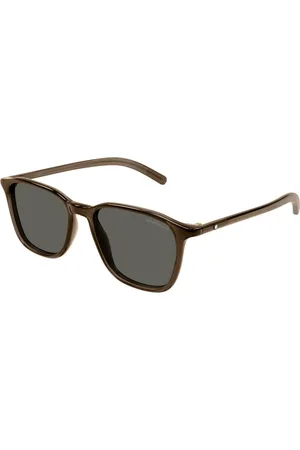 Montblanc Tilbehør, Herre, Brun, 53 MM, Uld, Stilfulde solbriller