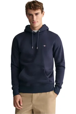 GANT Sweathshirts & Hoodies, Herre, Blå, L, Hoodie Shield