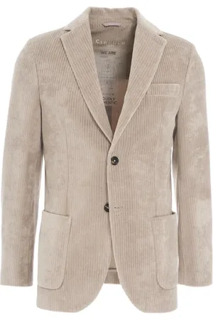 Circolo Jakke, Herre, Grå, XL, Bomuld, Corduroy Blazer