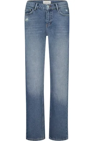 Fabienne Chapot Jeans, Dame, Blå, W26, Bomuld, Alsidige Straight Low-rise Jeans