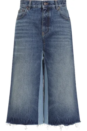 Chloé Shorts, Dame, Blå, S, Bomuld, Wide Jeans