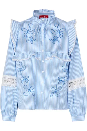 Crās Bluser & Skjorter, Dame, Blå, XS, Bomuld, Cody Shirt