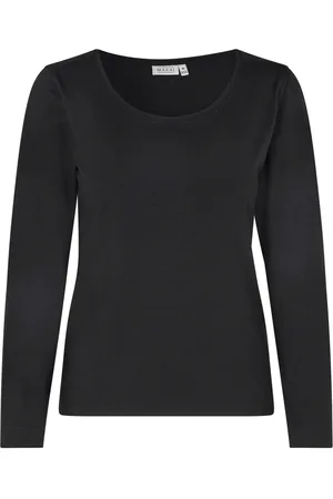 Masai Top, Dame, Sort, XS, Tyl, Simpel Langærmet Bluse