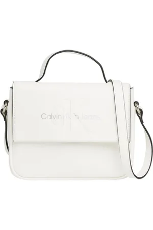 Calvin Klein Taske, Dame, Hvid, ONE SIZE, Uld, Skulpturel Boxy Flap Taske