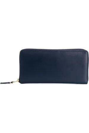 Comme des Garçons Tilbehør, Dame, Blå, ONE SIZE, Læder, Navy Læder Line Wallet