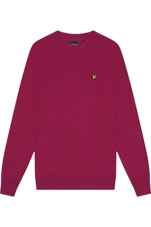 Lyle & Scott Strik, Herre, Rød, M, Bomuld, Merino Crew Neck Jumper