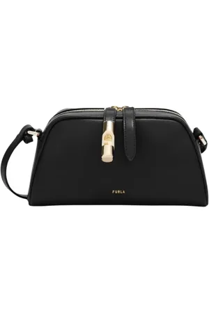 Furla Taske, Dame, Sort, ONE SIZE, Uld, Læder Skuldertaske med Lynlås