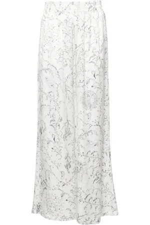 Fabiana Filippi Bukser, Dame, Hvid, XS, Bomuld, Wide Bukser