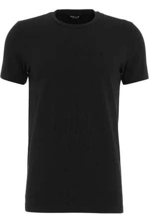 Dondup Top, Herre, Sort, XL, Bomuld, Klassisk T-shirt med rund hals