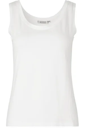 Masai Top, Dame, Hvid, S, Uld, Basic Cream Top med Brede Skulderstropper