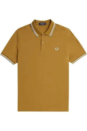 Fred Perry Top, Herre, Brun, L, Bomuld, Twin Tipped Polo Shirt