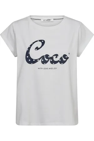 Co`Couture Top, Dame, Hvid, XS, Uld, Stilfuld hvid T-shirt med logo