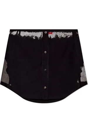 Diesel Nederdel, Dame, Sort, M, Bomuld, Short Skirt O-Malvy