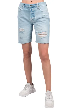 Frame Shorts, Dame, Blå, W26, Denim, Denim Cutoff Shorts