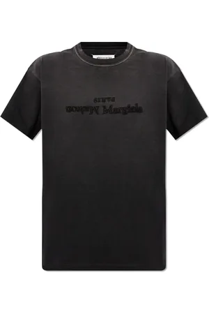Maison Margiela Top, Dame, Grå, L, Bomuld, Reverse Logo T-shirt