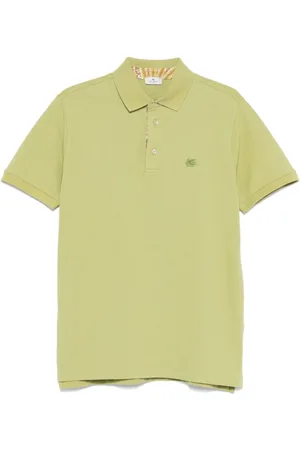 Etro Top, Herre, Grøn, L, Bomuld, Grøn Polo Shirt med korte ærmer
