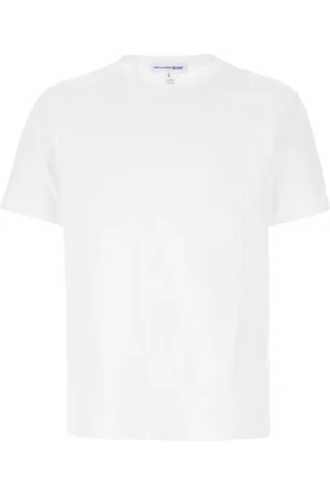 Comme des Garçons Top, Herre, Hvid, M, Bomuld, Kortærmet T-shirt med Rund Hals