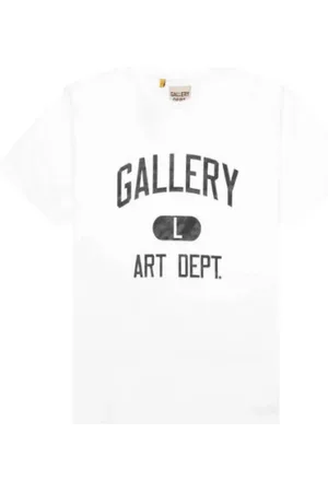 GALLERY DEPT. Top, Herre, Hvid, M, Bomuld, Depot T-shirt med markante grafikker