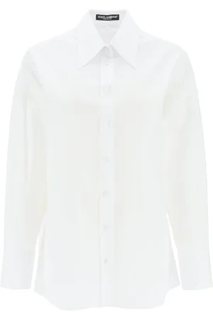 Dolce & Gabbana Bluser & Skjorter, Dame, Hvid, L, Bomuld, Blouses & Bluser