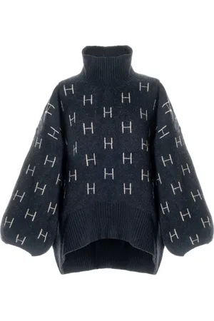 Hest Strik, Dame, Sort, S/M, Uld, Cozy Knit Sweater
