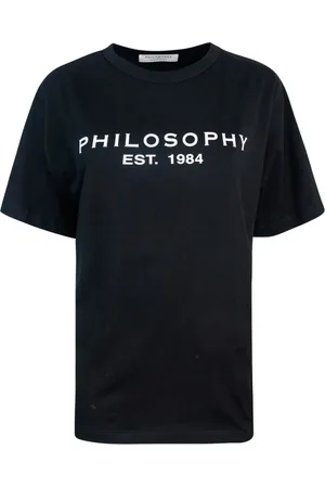 Serafini Top, Dame, Sort, ONE SIZE, Bomuld, Sort T-shirt med Front Logo