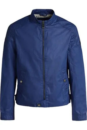 Guess Sweathshirts & Hoodies, Herre, Blå, XS, Uld, Blå Coated Hættetrøje
